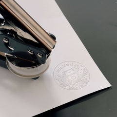 Embossing bookplate flowery book