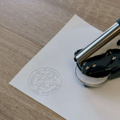 Flowery fox bookplate embosser