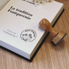 Encircled flower stamp