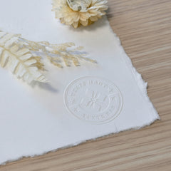 Vintage dry stamp with 2 texts