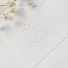 Round embossed dry stamp