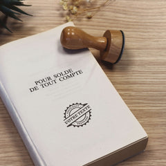 Retro stamp with 3 texts