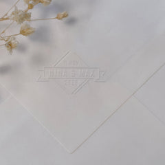 Retro wedding dry stamp