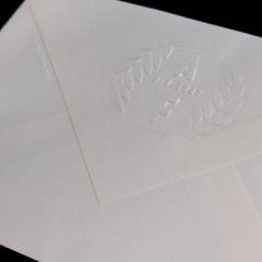 Dry stamp with initial ornaments