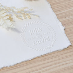 Vintage wedding dry stamp