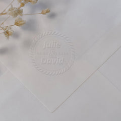 Vintage wedding dry stamp