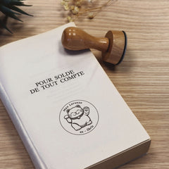 Lucky cat bookplate stamp