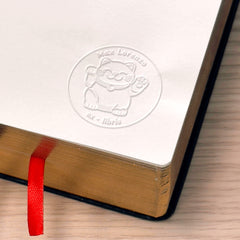 Lucky Cat Bookplate Embossing