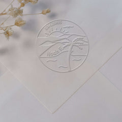 Desert oasis bookplate embosser