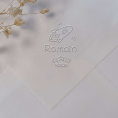 Rocket and Stars Birth Embossing
