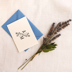 Floral initials stamp