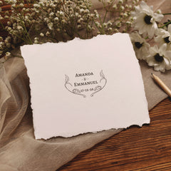 Wedding stamp with botanical ornament