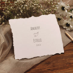 Double Heart Wedding Stamp