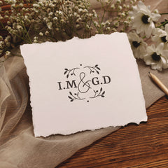 Stamp with the bride and groom's initials