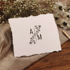 Floral initials stamp