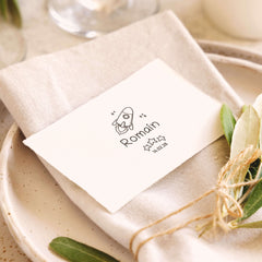 Rocket and Star Birth Stamp