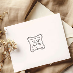 Save the date wedding stamp