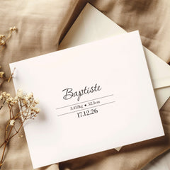 3-line birth announcement stamp