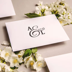 Wedding stamp with initials &amp; date