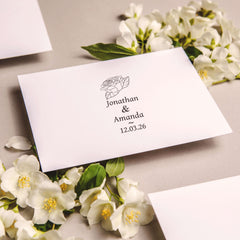 Wedding Stamp with Large Rose