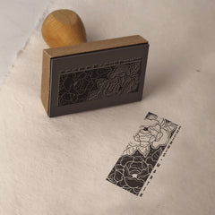Floral Ex-Libris Stamp