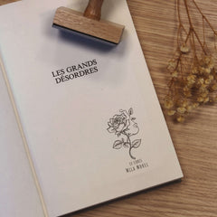 Pink Ex-Libris Stamp in Detail