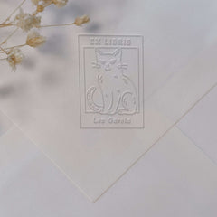 Framed cat bookplate