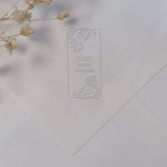 Embossing bookplate with decorative roses