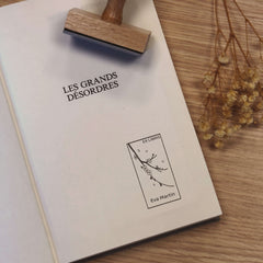 Ex-libris stamp, flowering branch