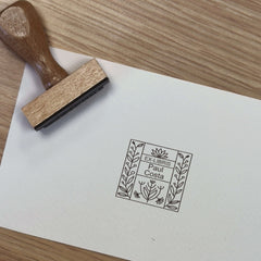 Ex-libris stamp, plant mosaic