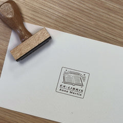 Glossy bookplate Ex-libris stamp