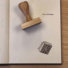 Ex-libris stamp, large book