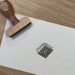 Ex-libris stamp, large book