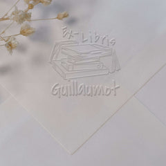 Bookplate stack of books