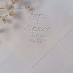 Olive branch wedding embosser